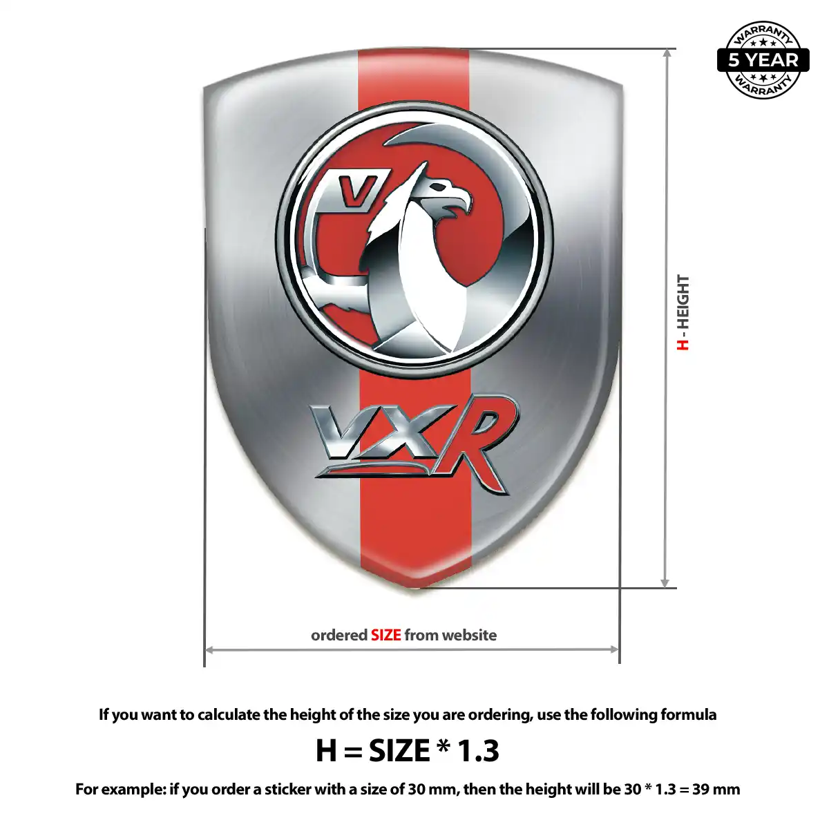 Vauxhall Automotive Resin Decal Interior Luxe