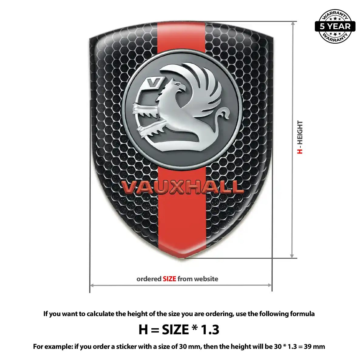 Vauxhall Automotive Resin Decal Noble Edition
