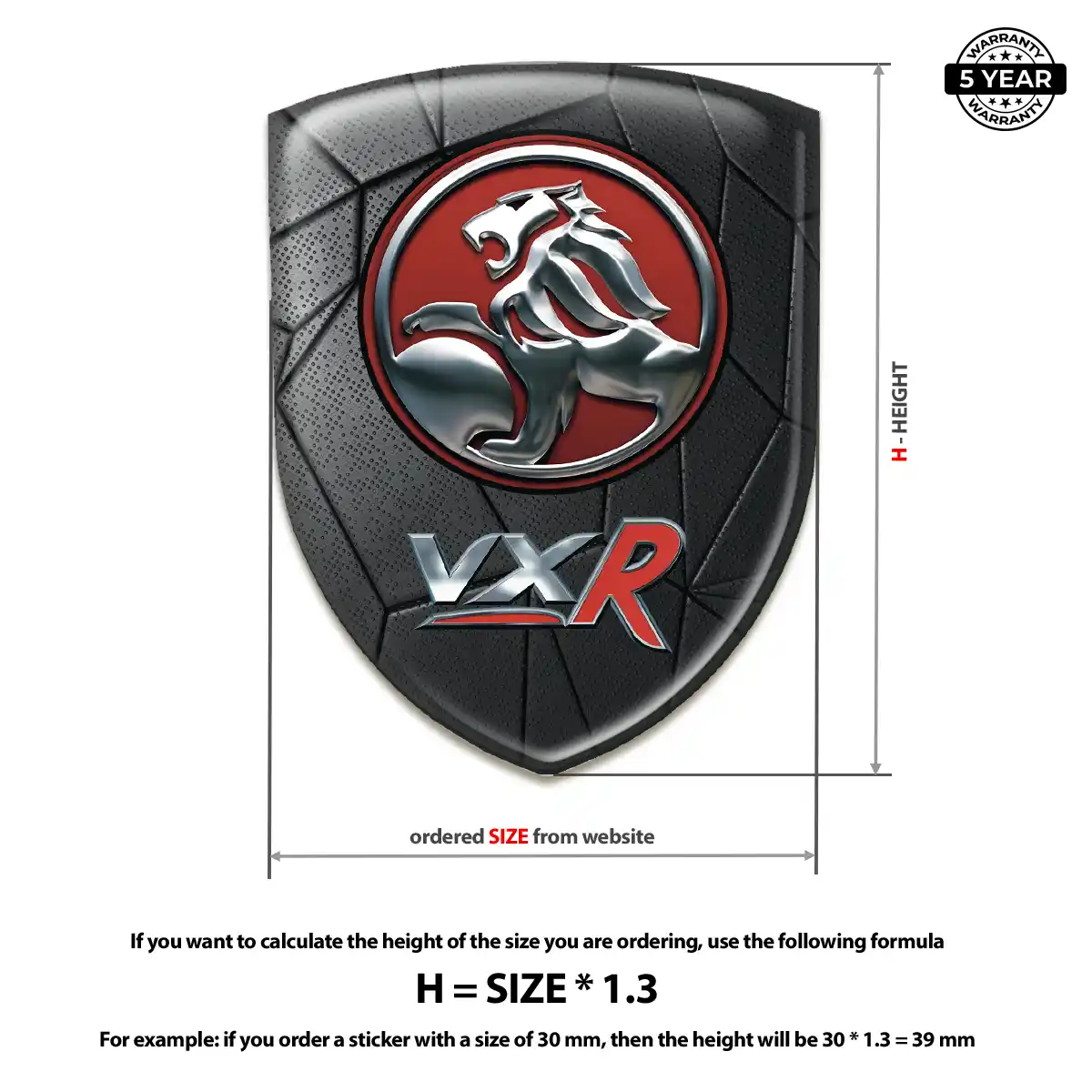 Vauxhall Automotive Resin Decal Opulent Line
