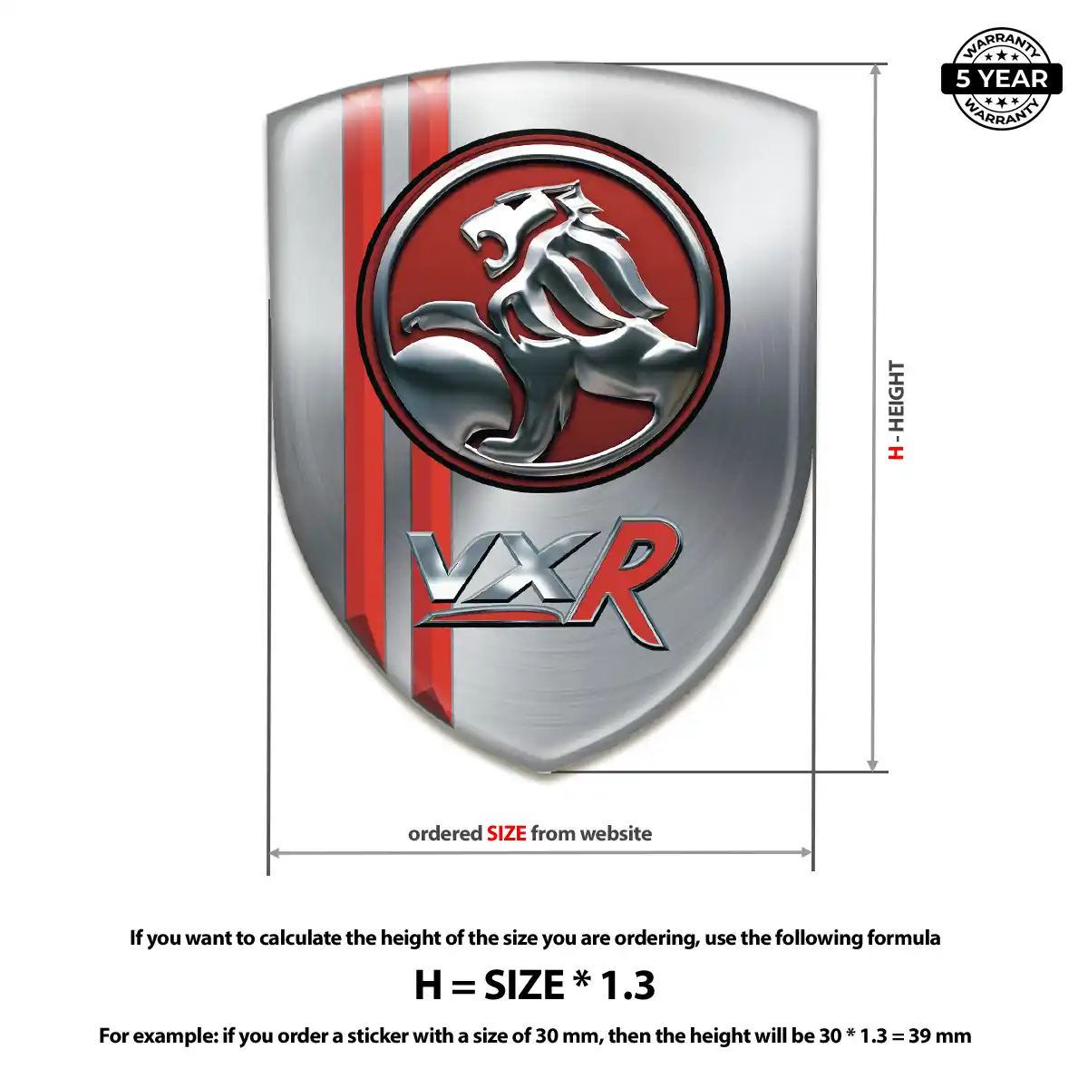 Vauxhall Automotive Resin Decal Outer Style