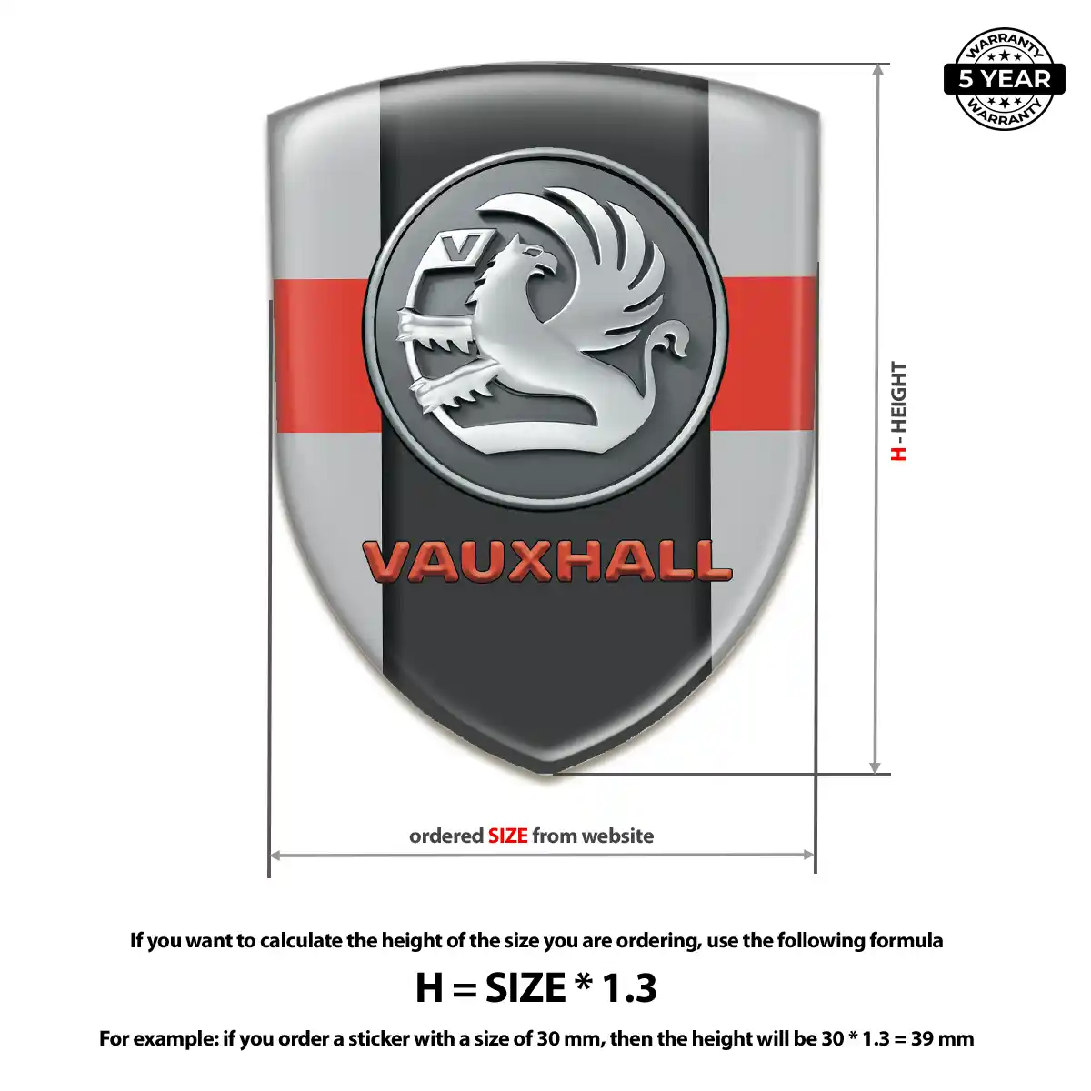 Vauxhall Automotive Resin Decal Resin Luxe