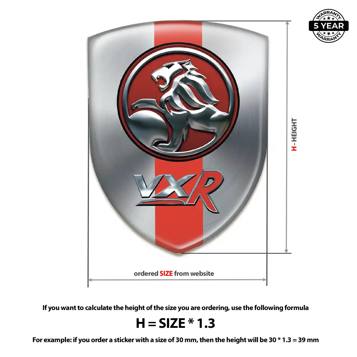 Vauxhall Automotive Resin Decal Sleek Style
