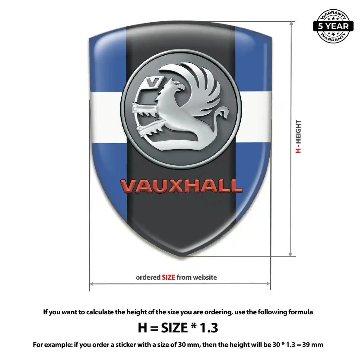 Vauxhall Automotive Resin Decal Superior Craft