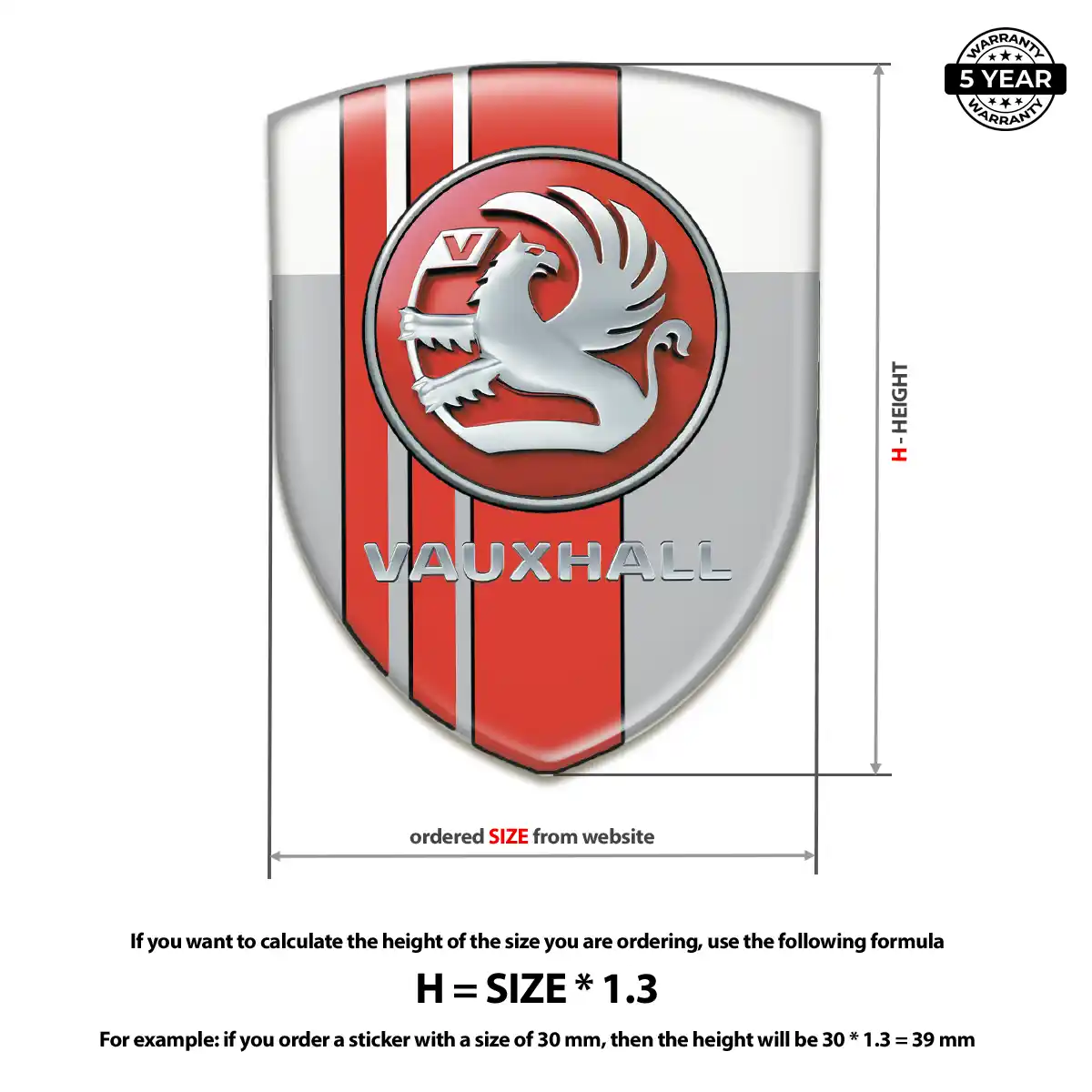 Vauxhall Badge Premium Dome