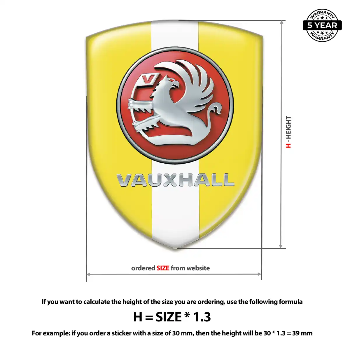 Vauxhall Badge Resin Luxe
