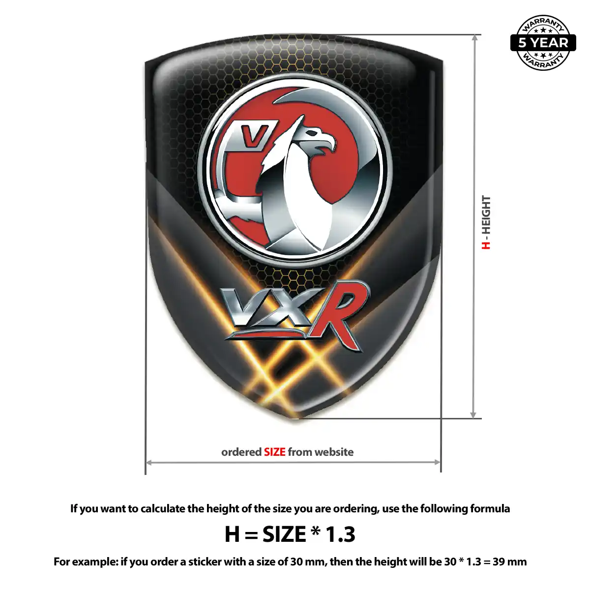 Vauxhall Car Badge Sticker Exclusive Series