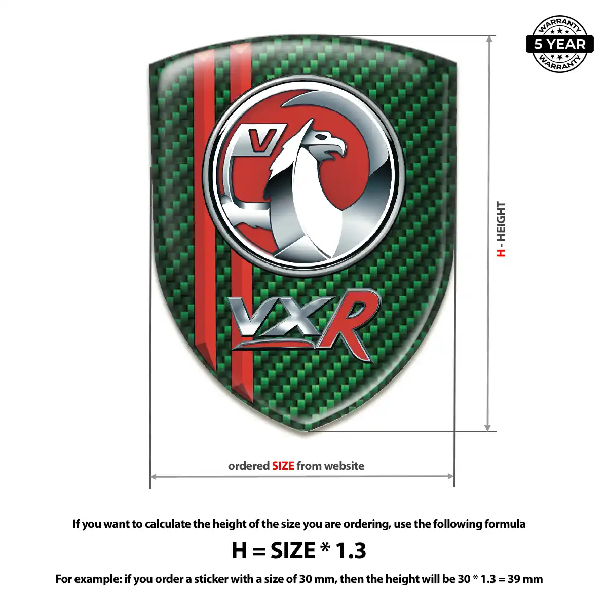Vauxhall Car Badge Sticker Interior Luxe