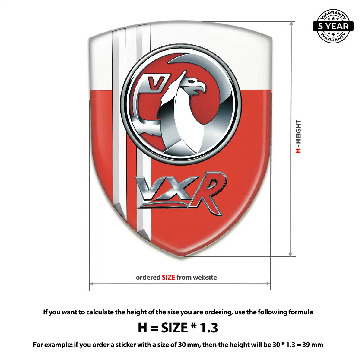 Vauxhall Car Badge Sticker Noble Edition