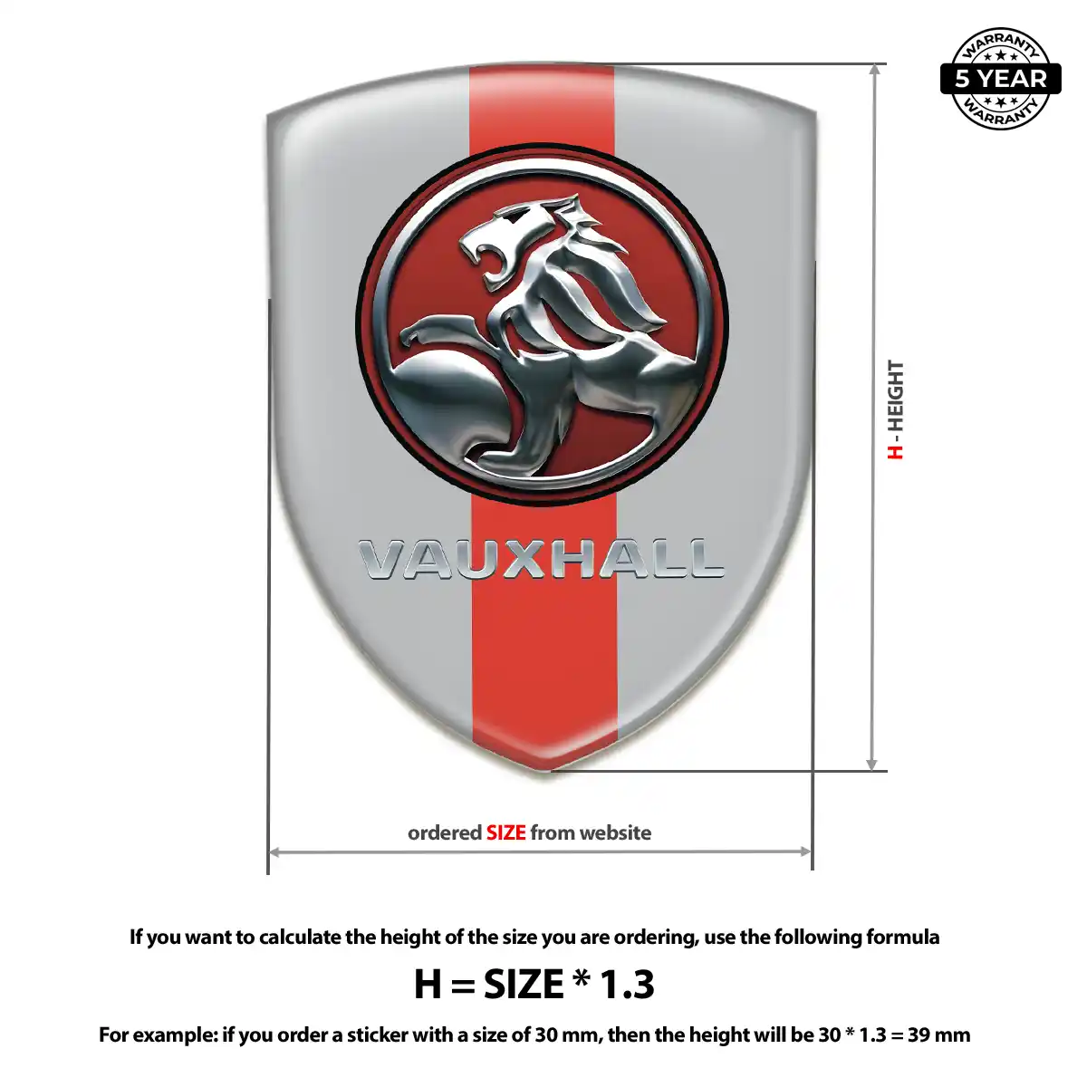 Vauxhall Car Badge Sticker Refined Design