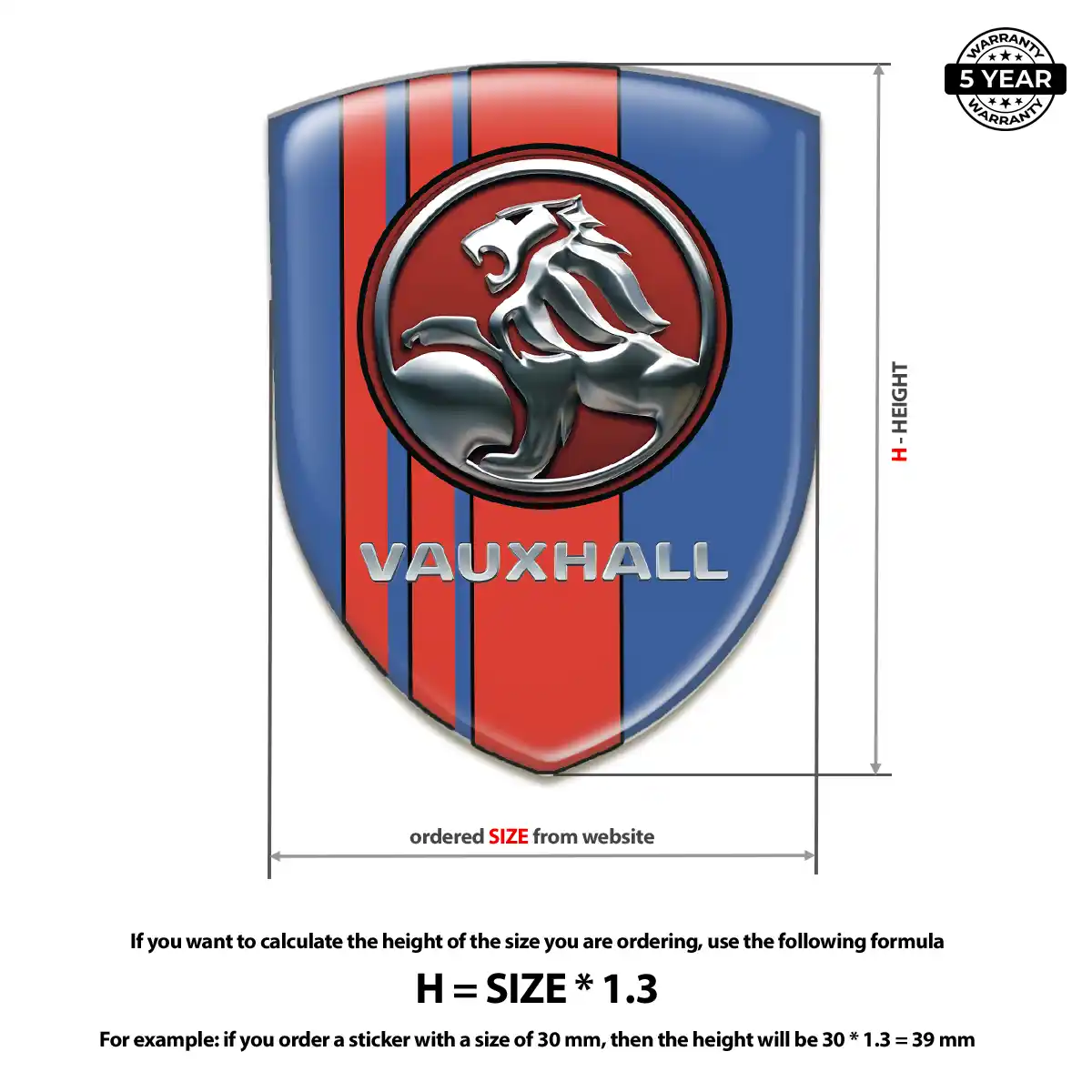 Vauxhall Car Emblem Decal Cabin Style