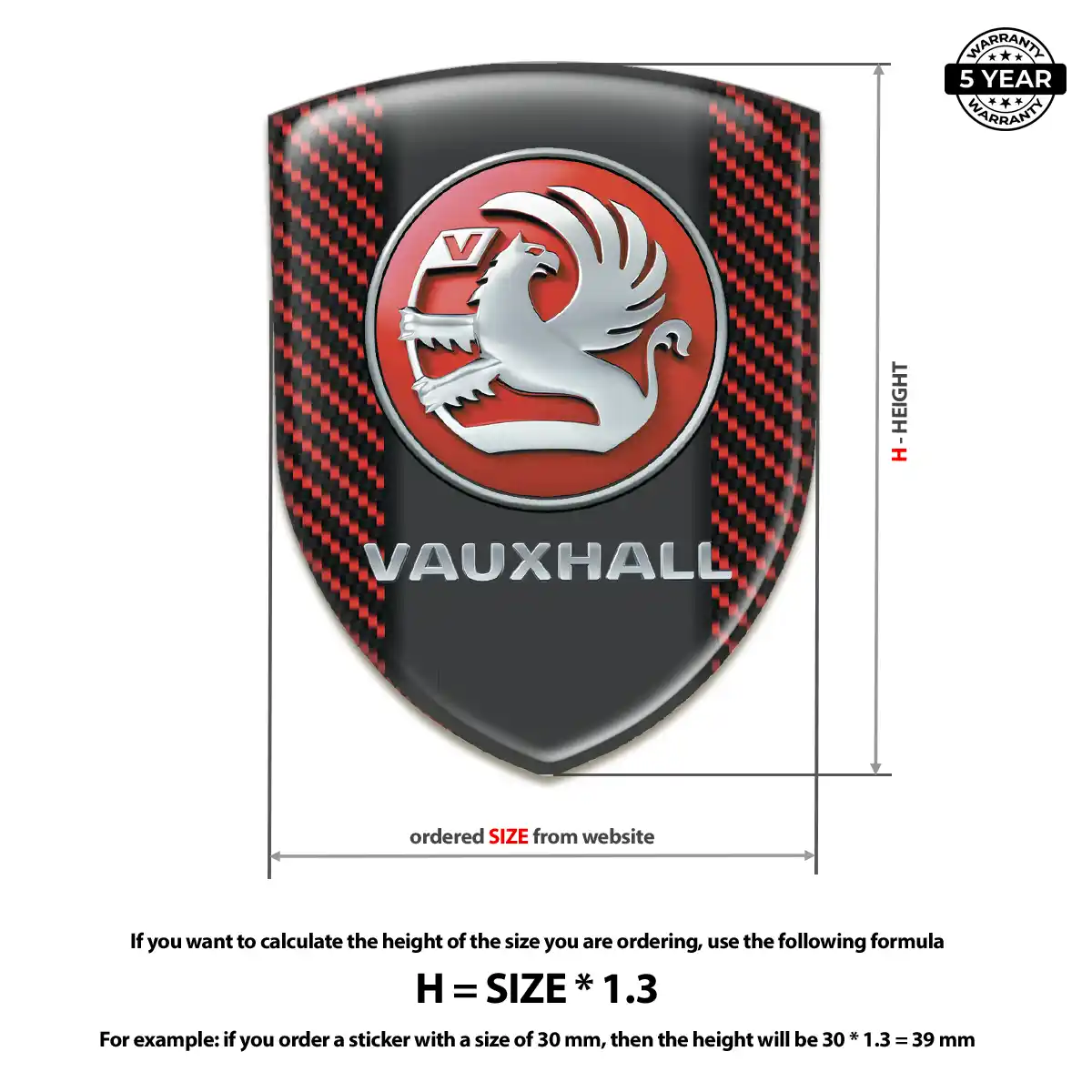 Vauxhall Car Emblem Decal Deluxe Edition