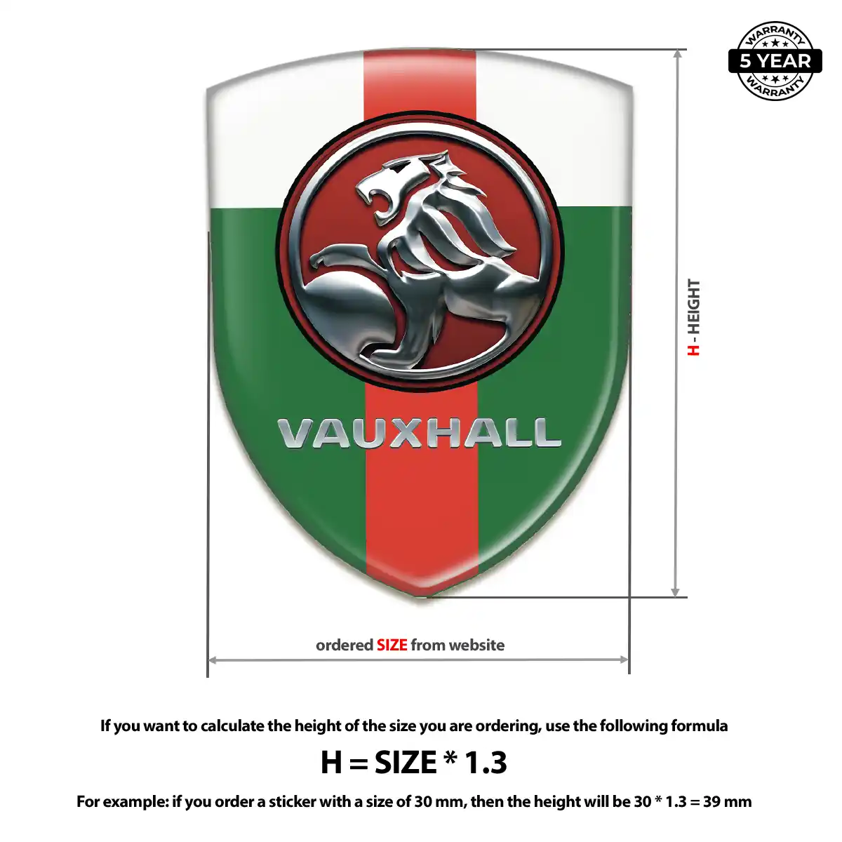 Vauxhall Car Emblem Decal Elite Edition