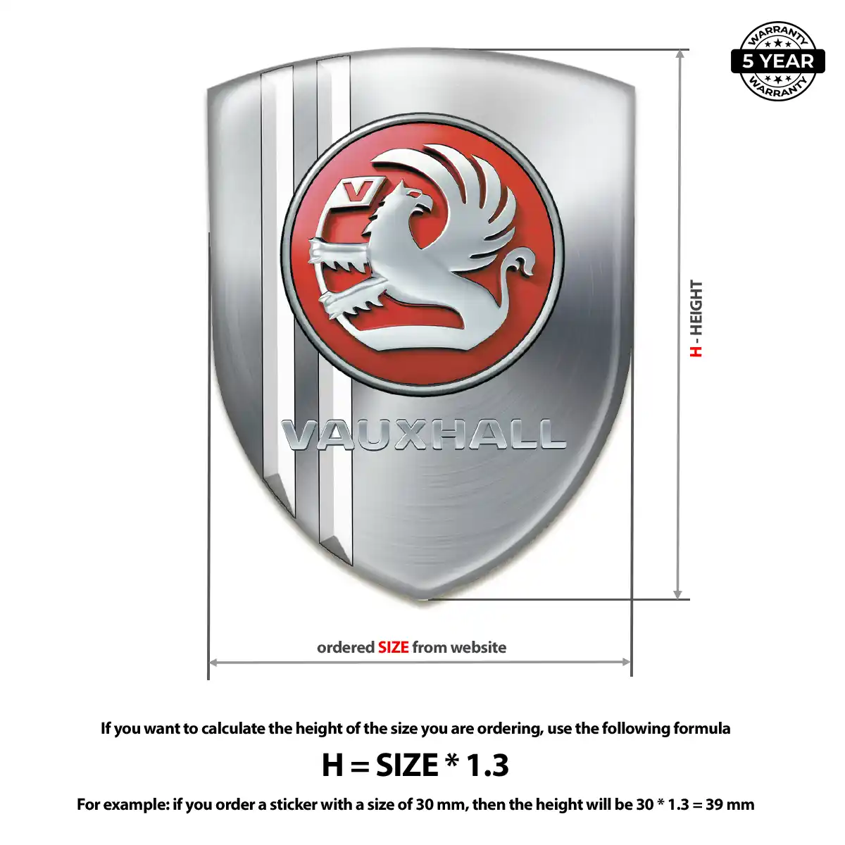 Vauxhall Car Emblem Decal Exclusive Series