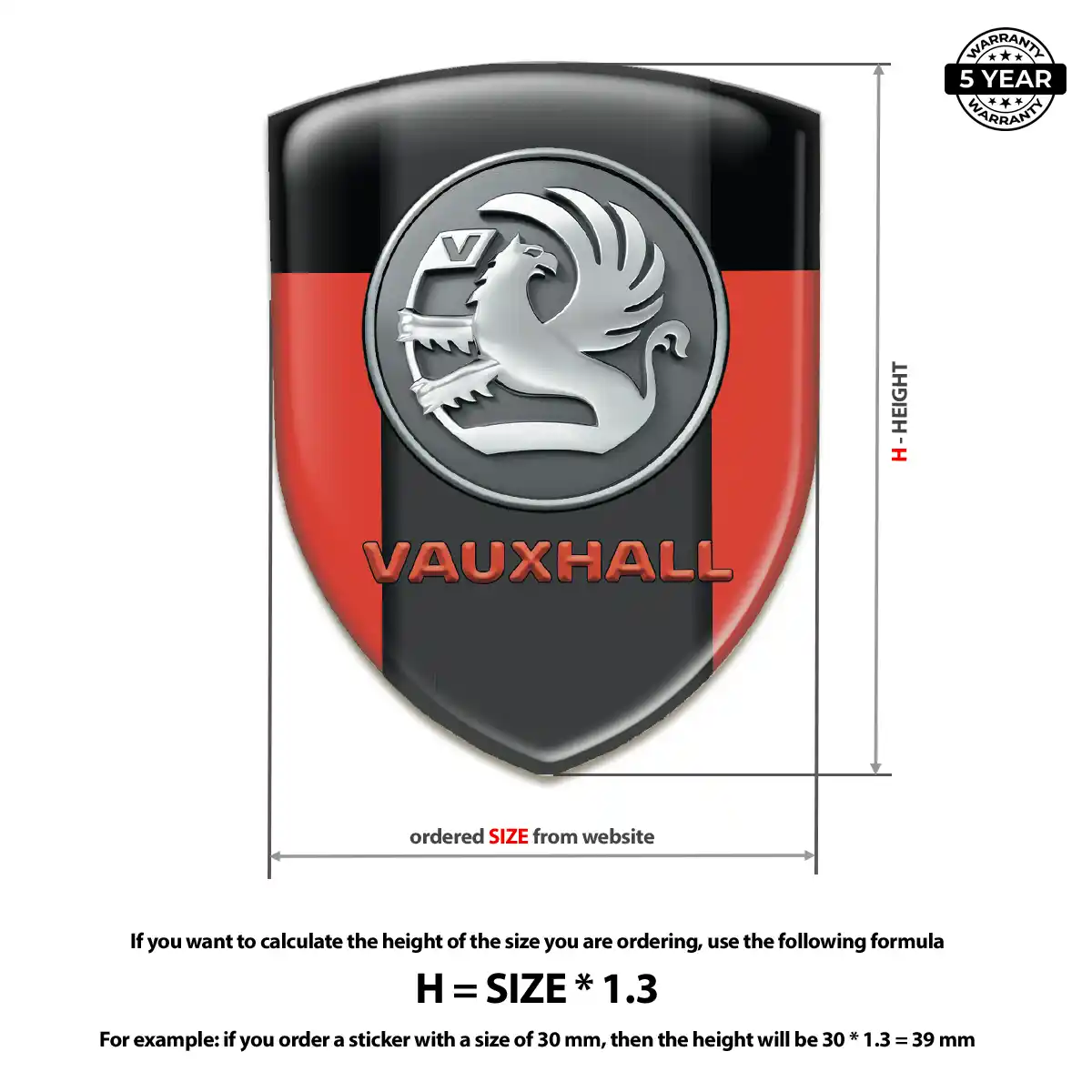 Vauxhall Car Emblem Decal Noble Edition
