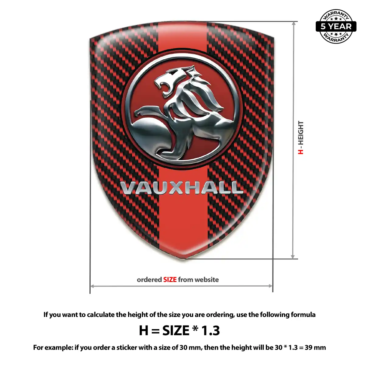Vauxhall Car Emblem Decal Opulent Line