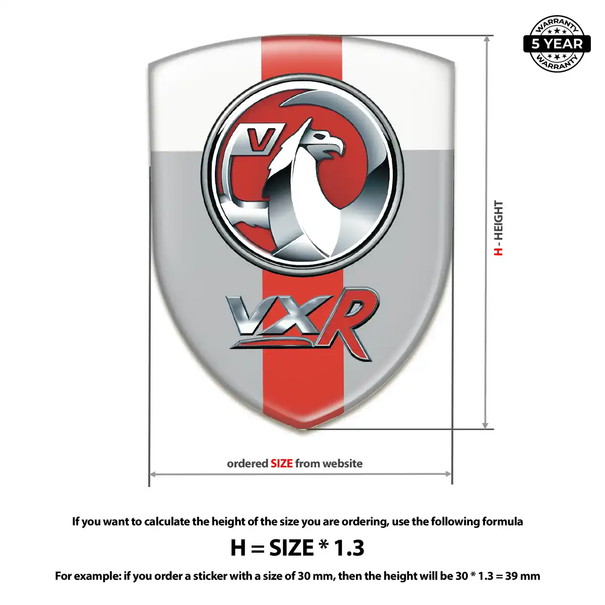 Vauxhall Car Emblem Decal Prestige Line