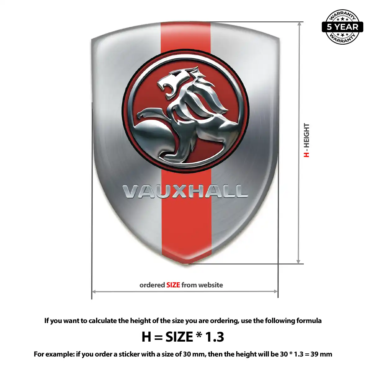 Vauxhall Car Emblem Decal Prime Quality