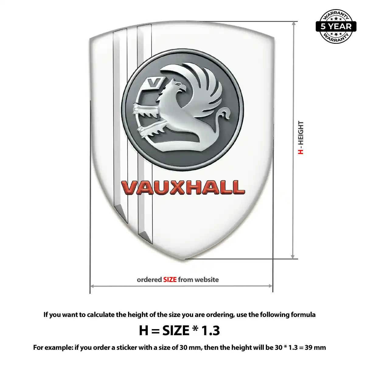 Vauxhall Car Emblem Decal Refined Design