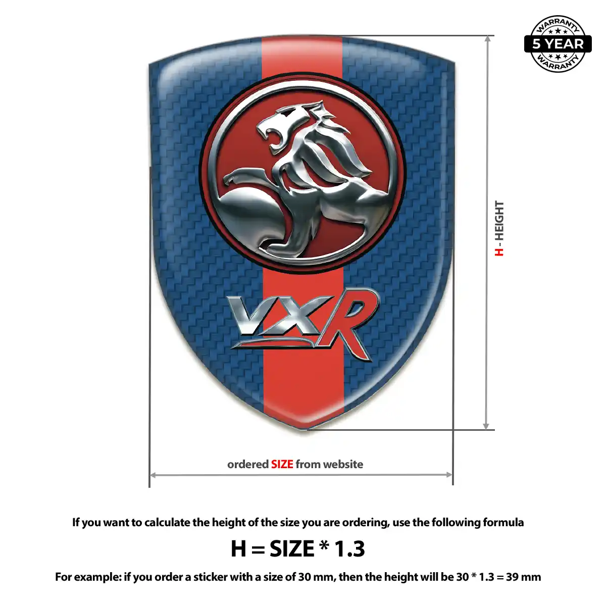 Vauxhall Car Emblem Decal Resin Elite