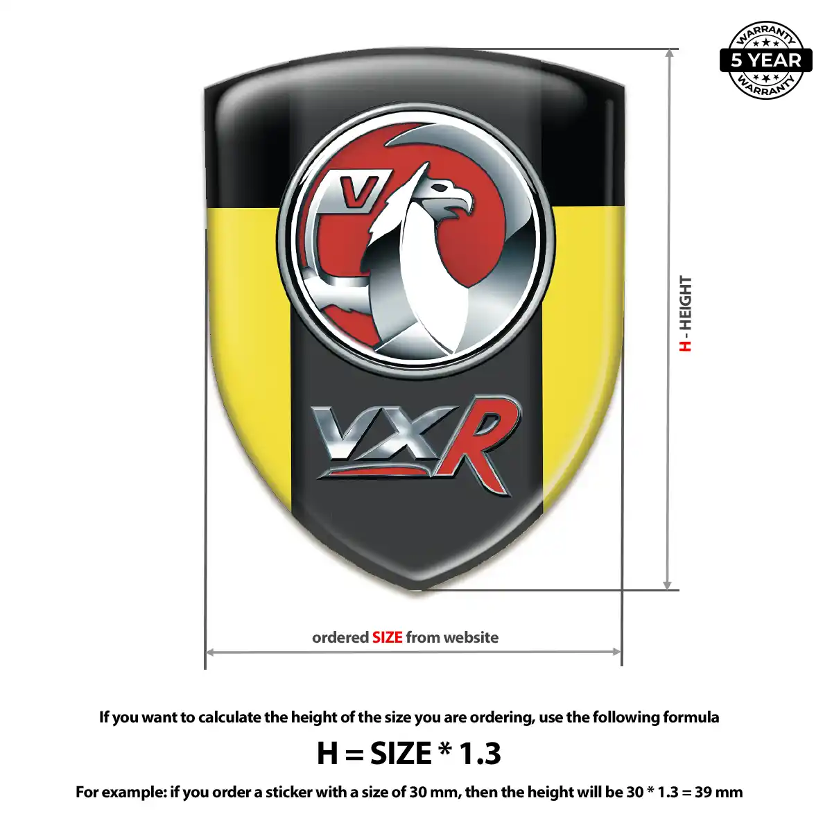 Vauxhall Car Emblem Decal Signature Grade