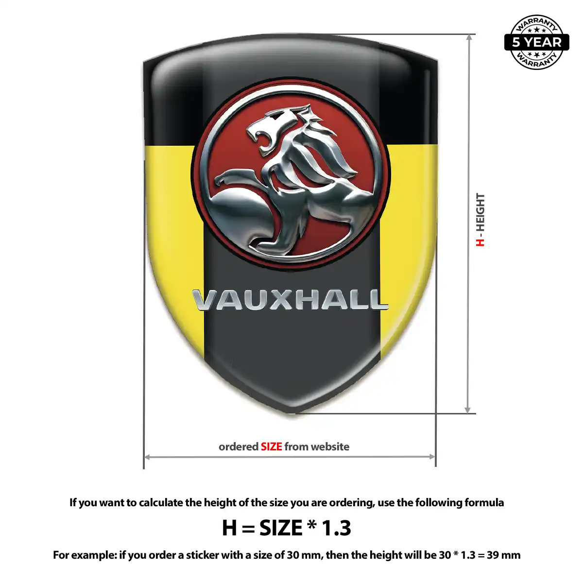 Vauxhall Car Emblem Decal Superior Craft