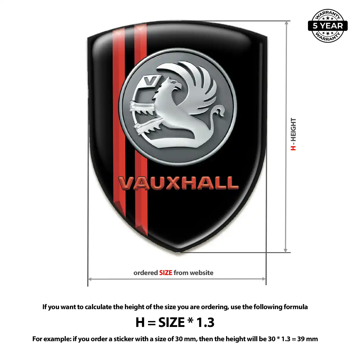 Vauxhall Car Emblem Overlay Elite Finish