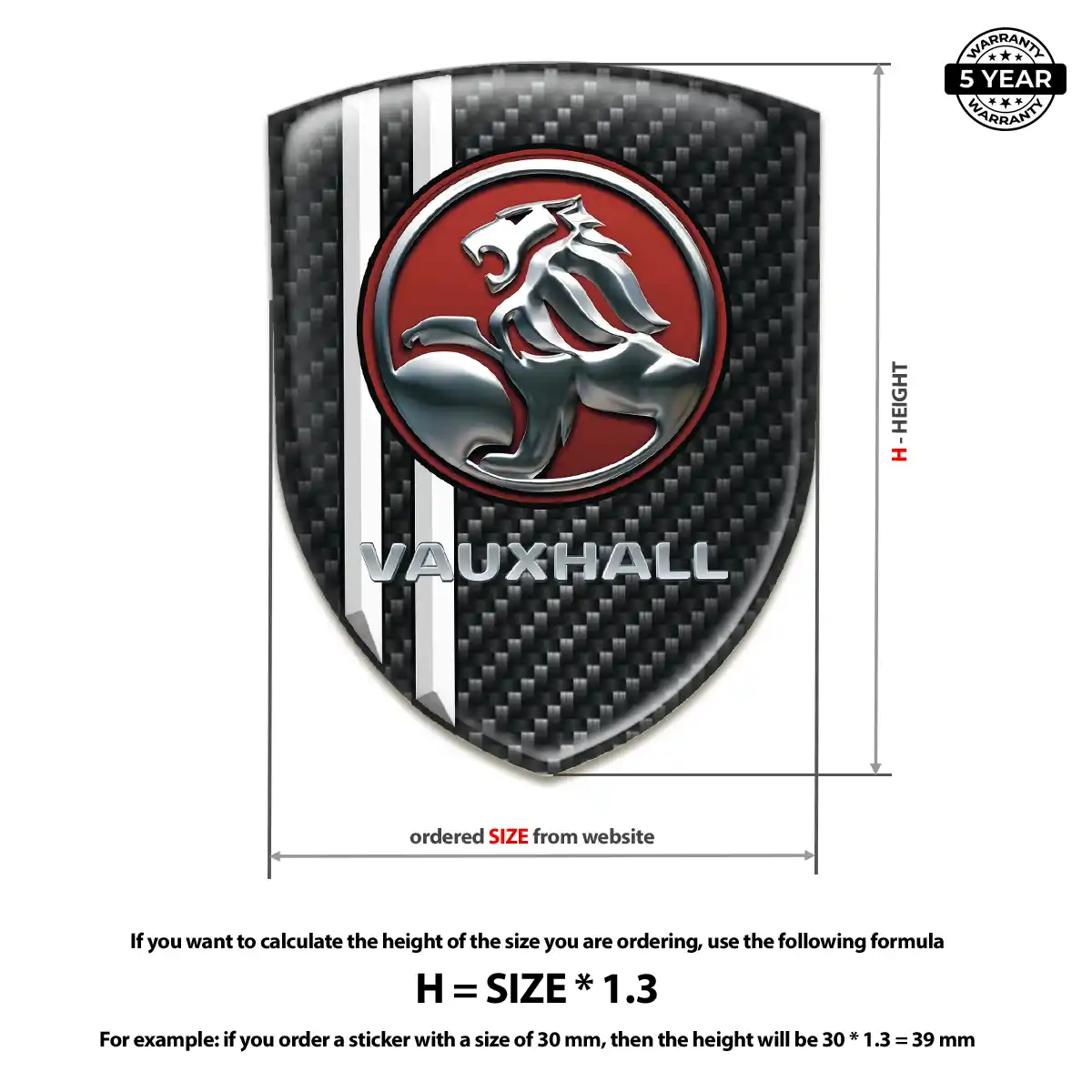 Vauxhall Car Emblem Overlay Exterior Luxe