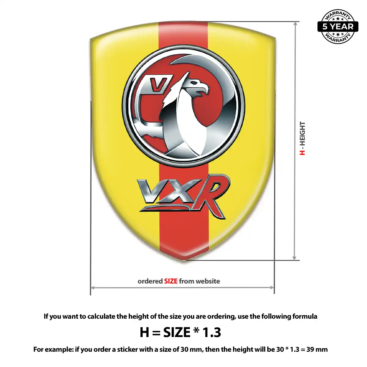Vauxhall Car Emblem Overlay Prime Quality