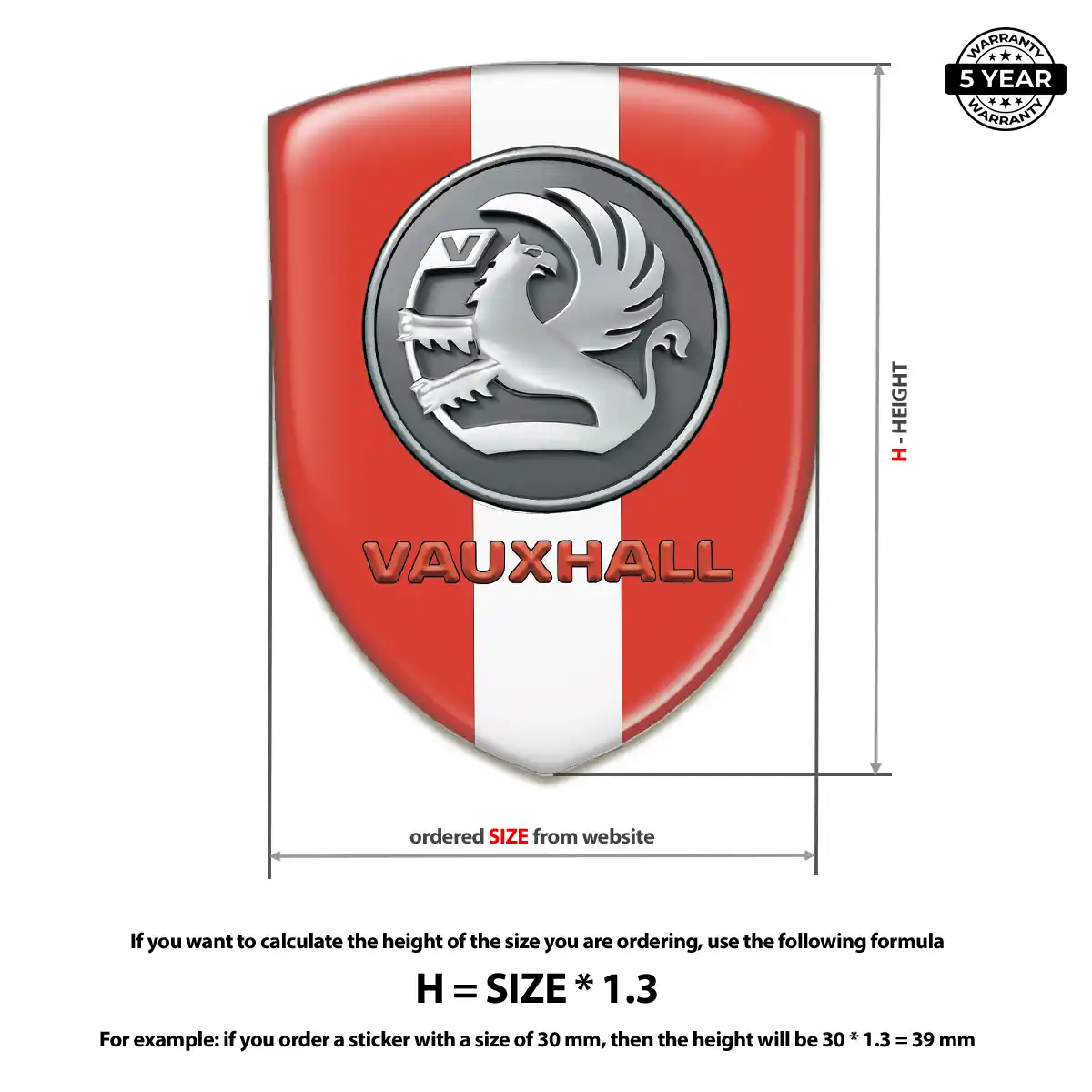 Vauxhall Car Emblem Overlay Resin Elite
