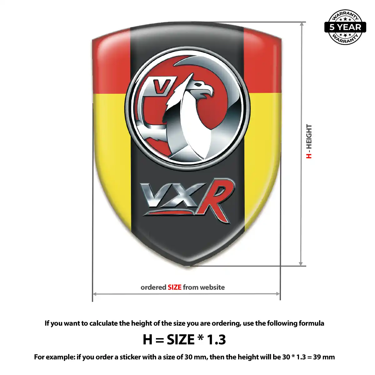 Vauxhall Car Emblem Overlay Resin Luxe