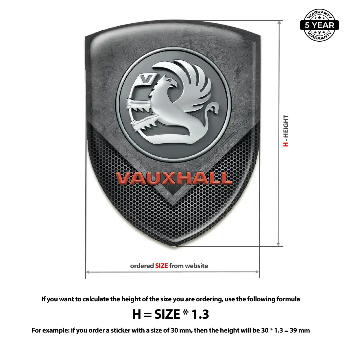 Vauxhall Car Emblem Overlay Signature Grade