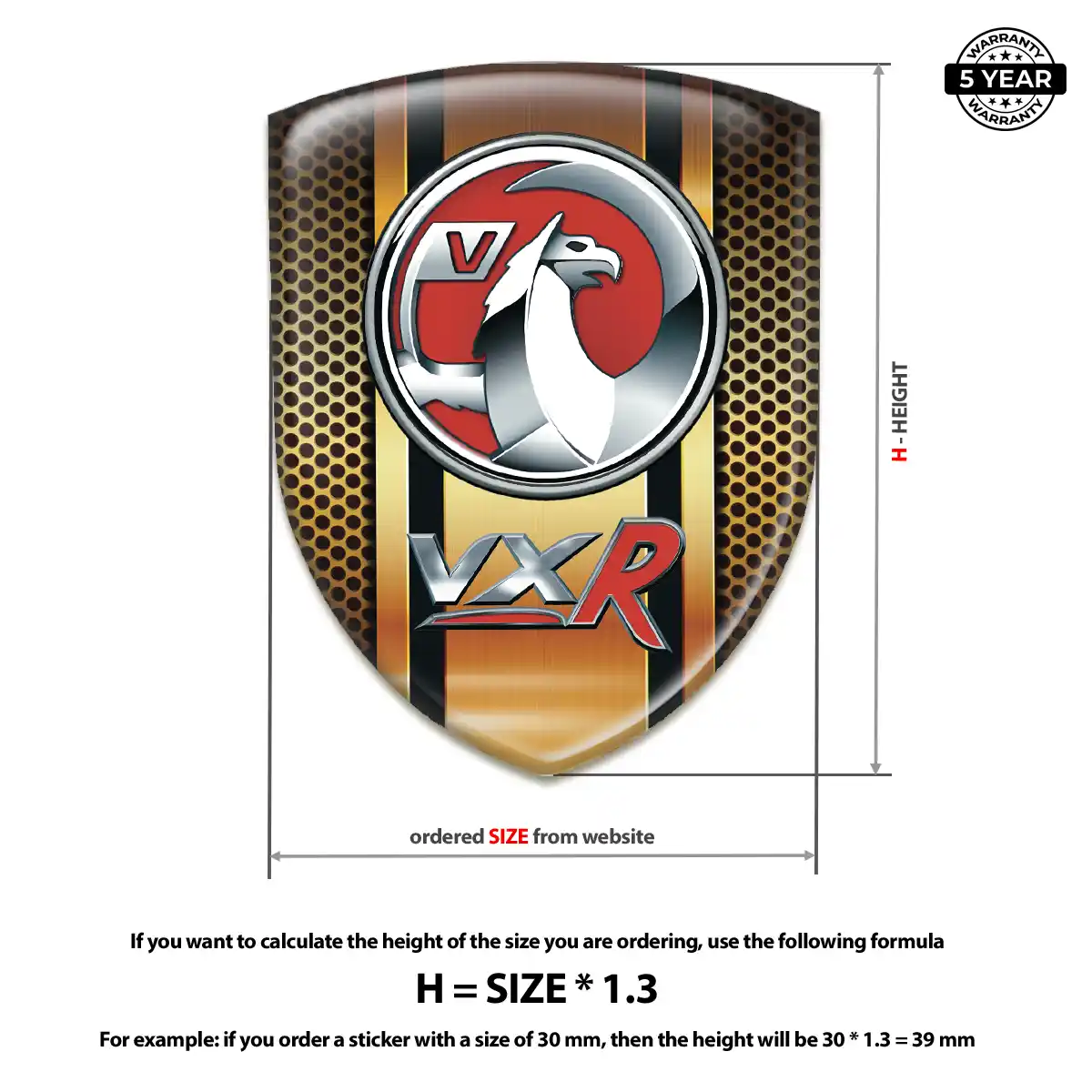 Vauxhall Car Emblem Sticker Elite Edition