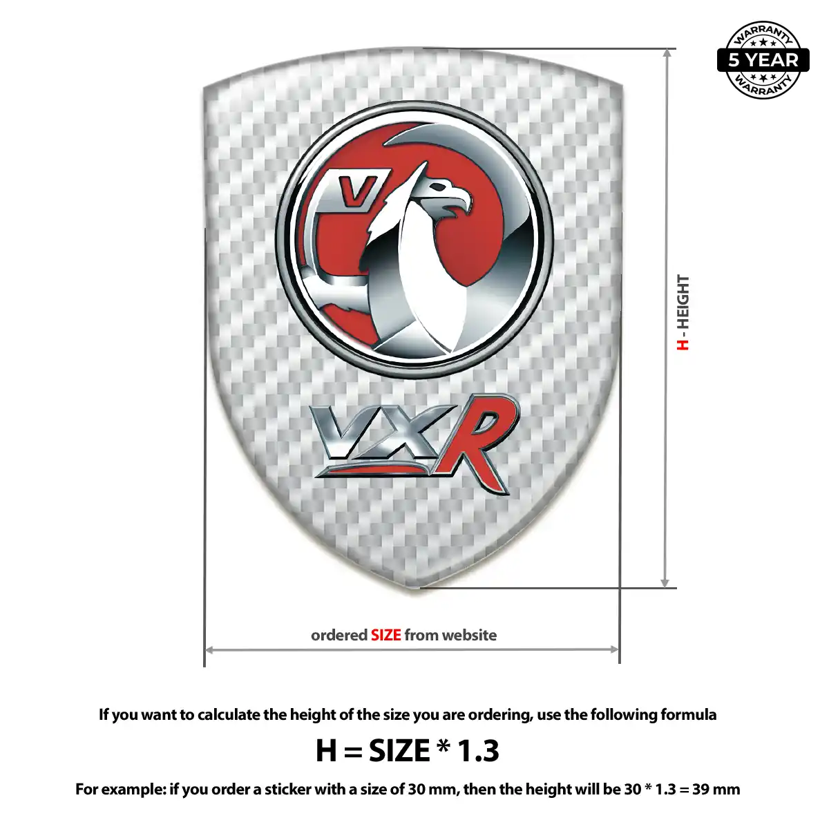 Vauxhall Car Emblem Sticker Elite Finish