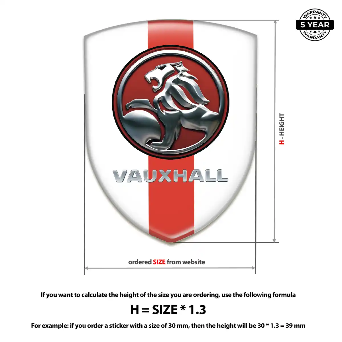 Vauxhall Car Emblem Sticker Exclusive Series