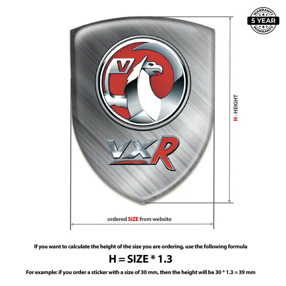 Vauxhall Car Emblem Sticker Interior Luxe