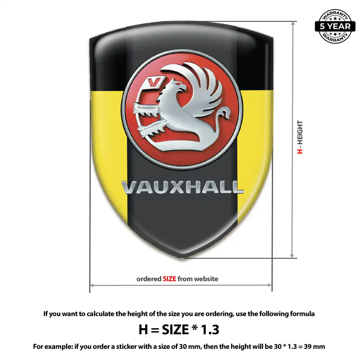 Vauxhall Car Emblem Sticker Noble Edition