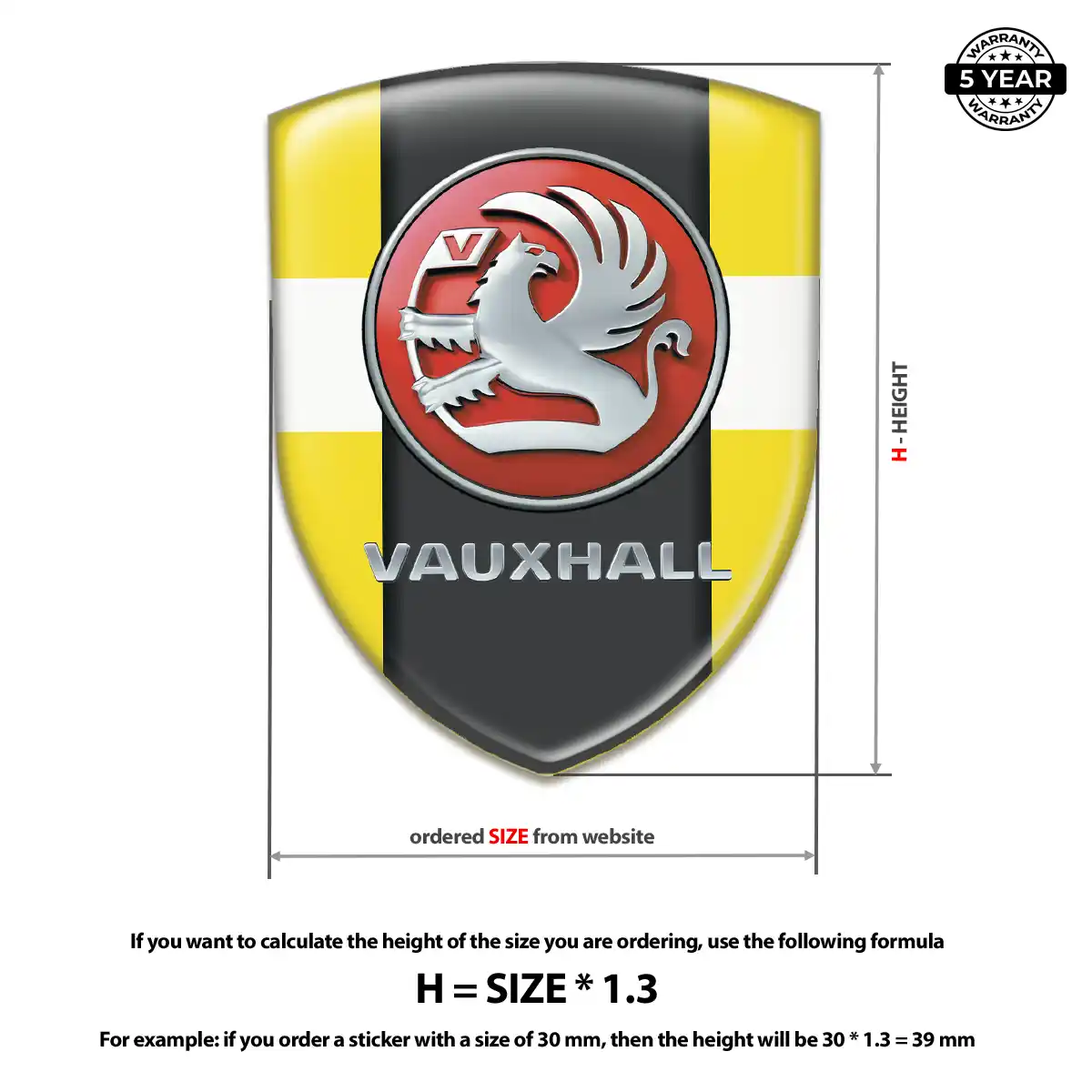 Vauxhall Car Emblem Sticker Opulent Line