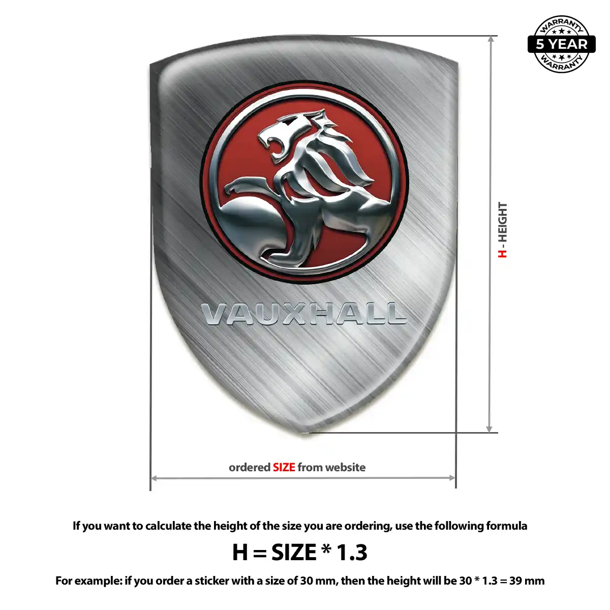 Vauxhall Car Emblem Sticker Prime Quality