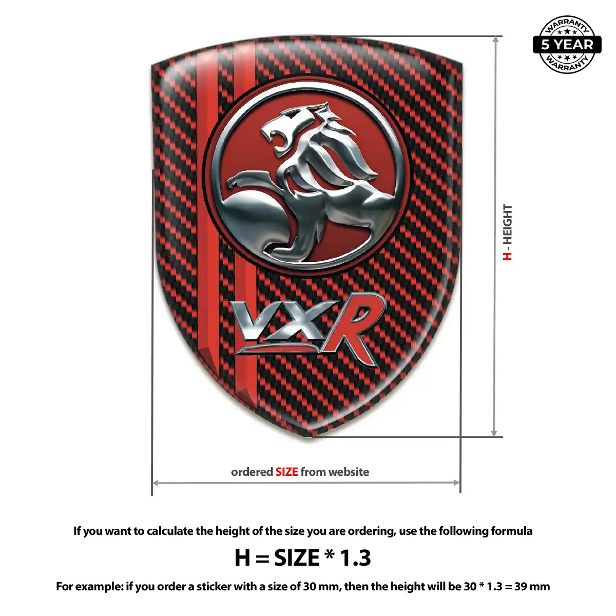 Vauxhall Car Emblem Sticker Refined Design