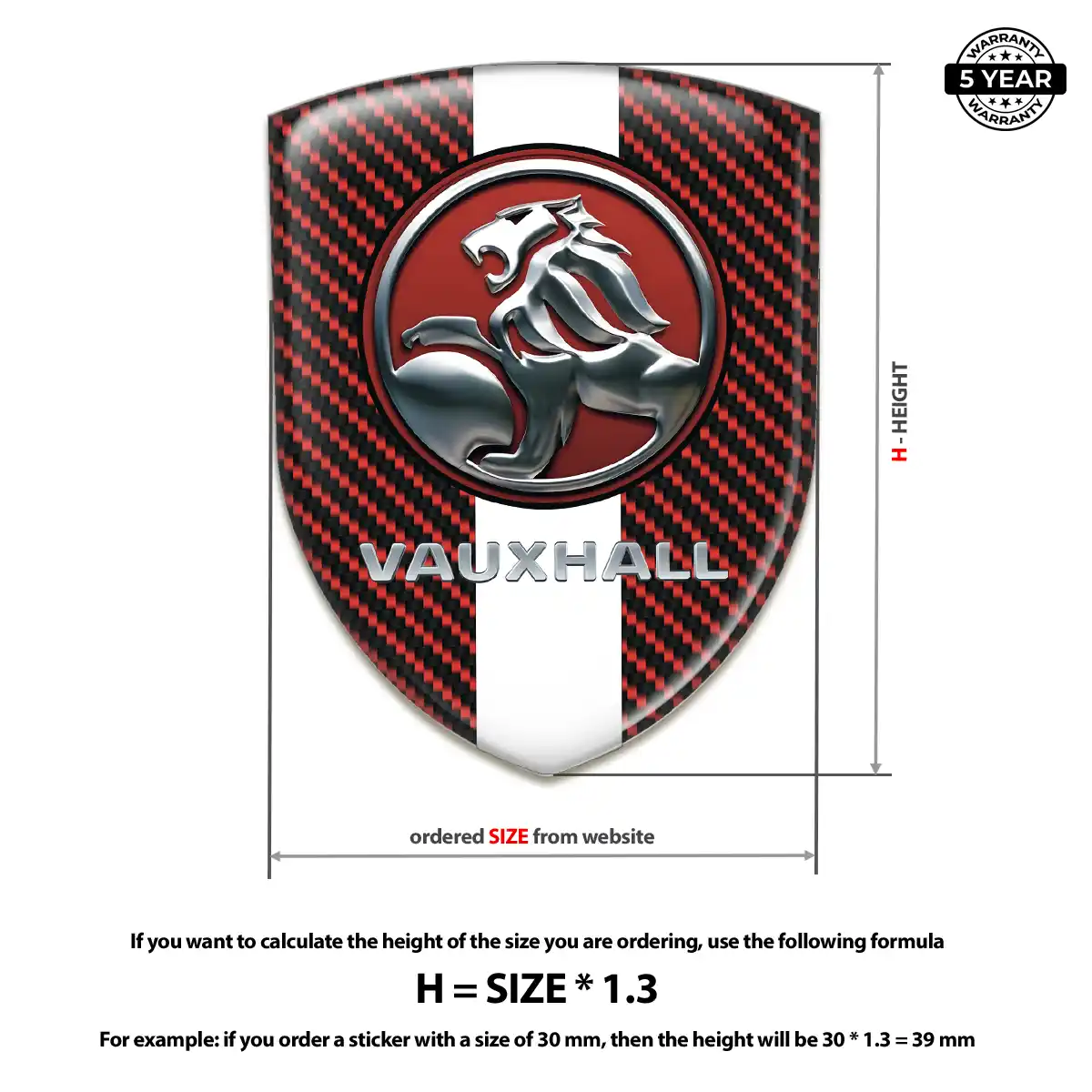 Vauxhall Car Logo Decal Cabin Style