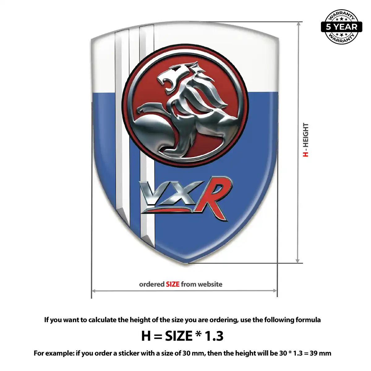 Vauxhall Car Logo Decal Elite Finish