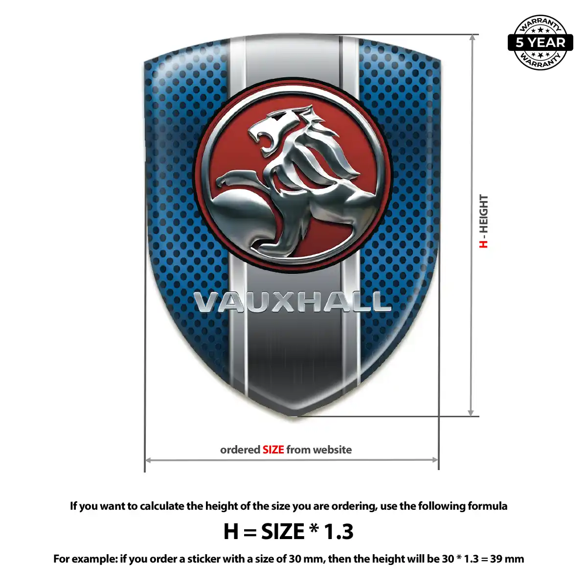 Vauxhall Car Logo Decal Noble Edition