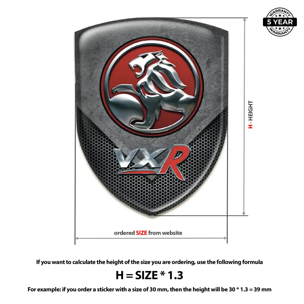 Vauxhall Car Logo Decal Premium Dome