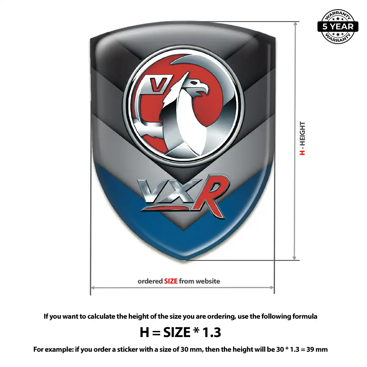 Vauxhall Car Logo Decal Prestige Line
