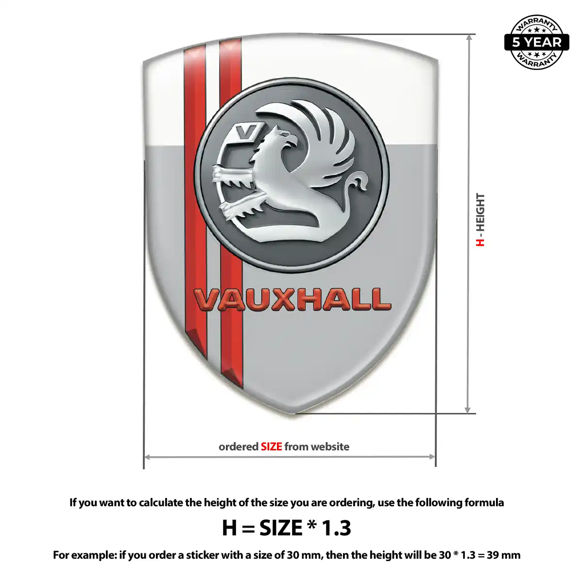 Vauxhall Car Logo Decal Refined Design