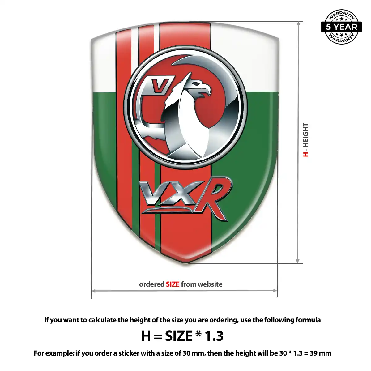 Vauxhall Car Logo Decal Resin Luxe