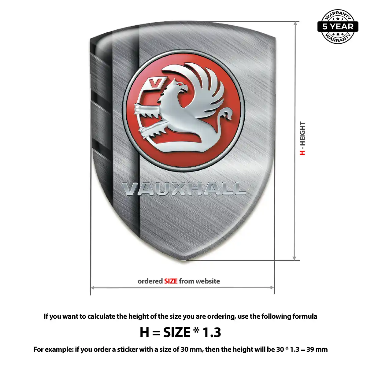 Vauxhall Car Logo Decal Signature Grade