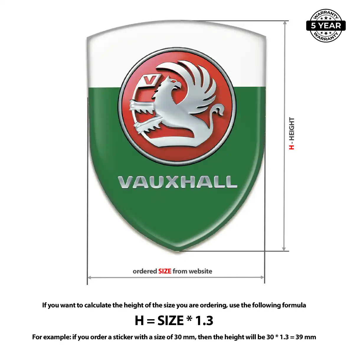 Vauxhall Crest Emblem Premium Dome