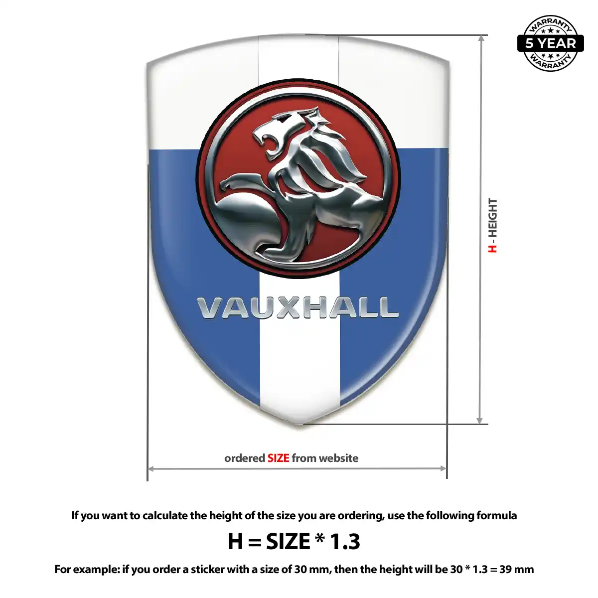 Vauxhall Crest Logo Emblem Exterior Luxe