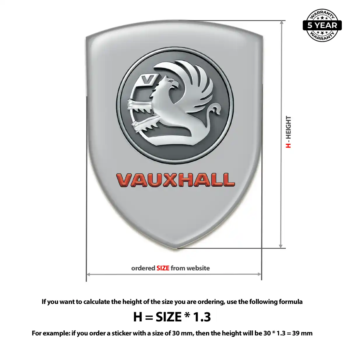 Vauxhall Crest Logo Emblem Prestige Line